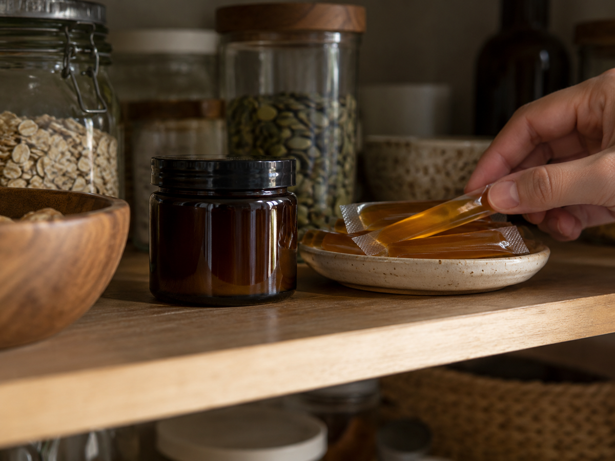 Storing resin and honey sticks